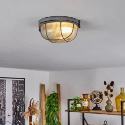 hofstein Plafonnier Chaquire Gris, 1 lumière