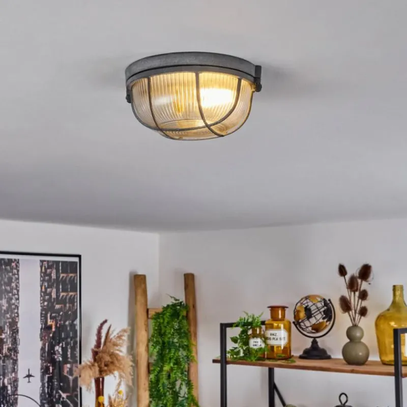 hofstein Plafonnier Chaquire Gris, 1 lumière