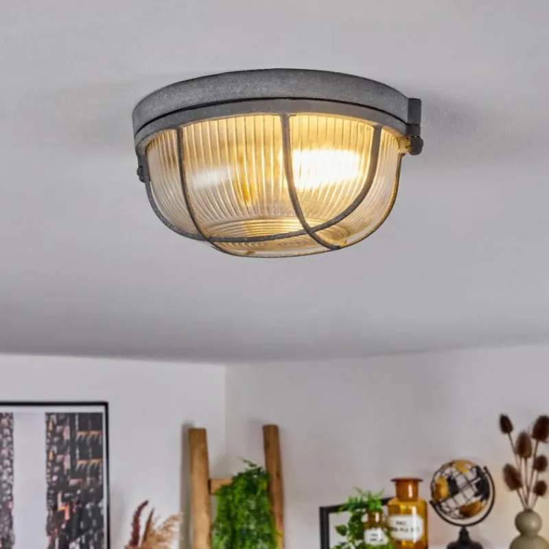 hofstein Plafonnier Chaquire Gris, 1 lumière