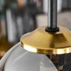 Suspension Verre Fumé-hofstein Plafonnier Chehalis Laiton, Noir, 5 lumières