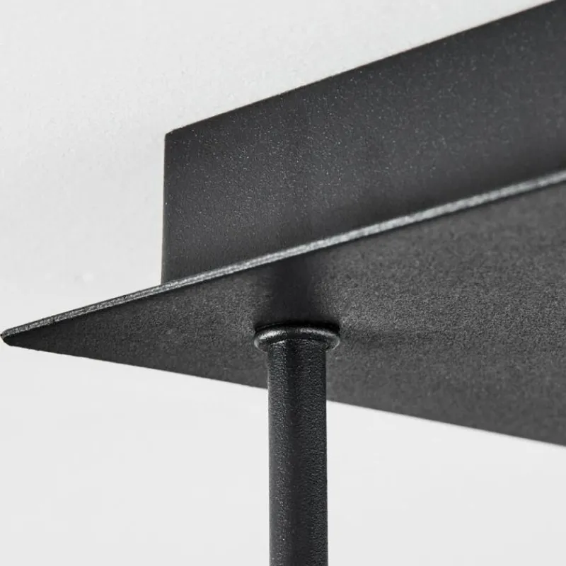 Suspension Verre Fumé-hofstein Plafonnier Chehalis Laiton, Noir, 5 lumières