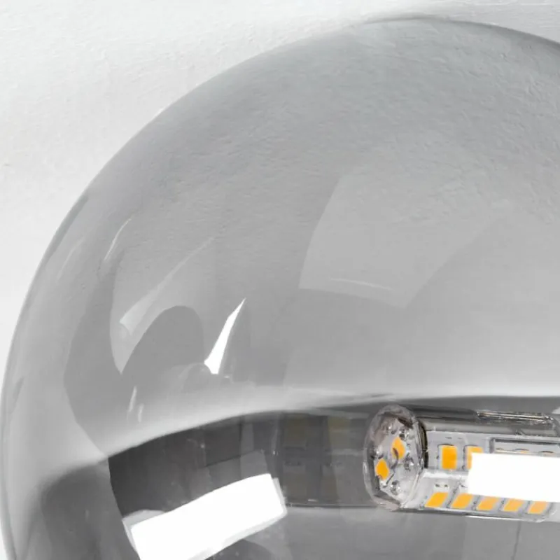 Suspension Verre Fumé-hofstein Plafonnier Chehalis LED Noir, 2 lumières