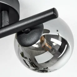 Suspension Verre Fumé-hofstein Plafonnier Chehalis LED Noir, 2 lumières