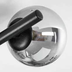 Suspension Verre Fumé-hofstein Plafonnier Chehalis Noir, 3 lumières