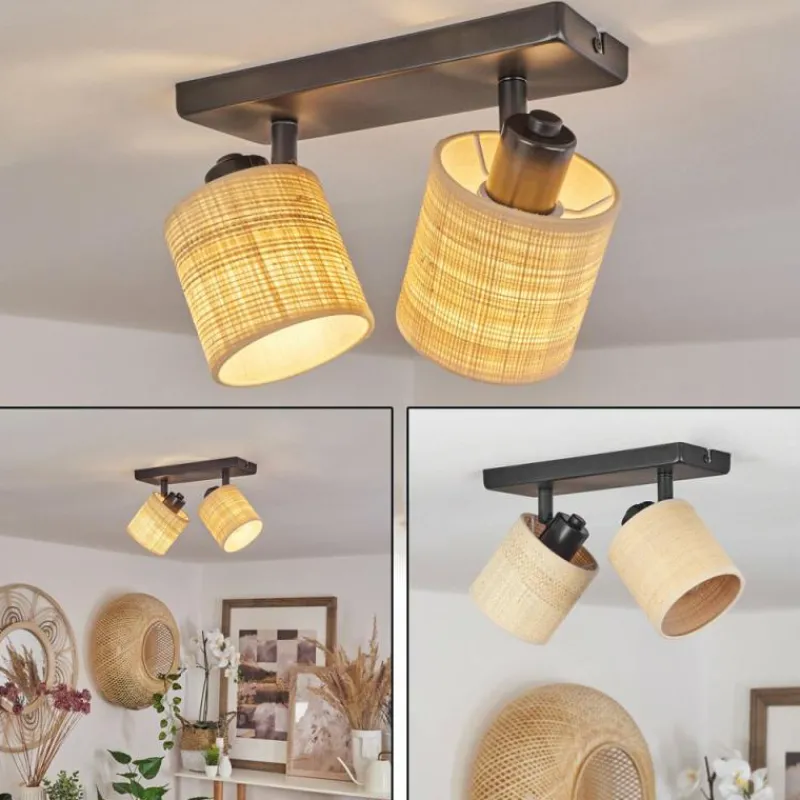 Luminaires Scandinaves-hofstein Plafonnier Chenevrey Noir, 2 lumières