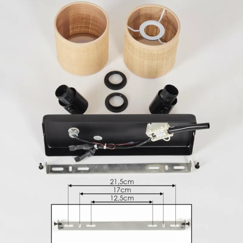 Luminaires Scandinaves-hofstein Plafonnier Chenevrey Noir, 2 lumières