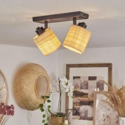 Luminaires Scandinaves-hofstein Plafonnier Chenevrey Noir, 2 lumières