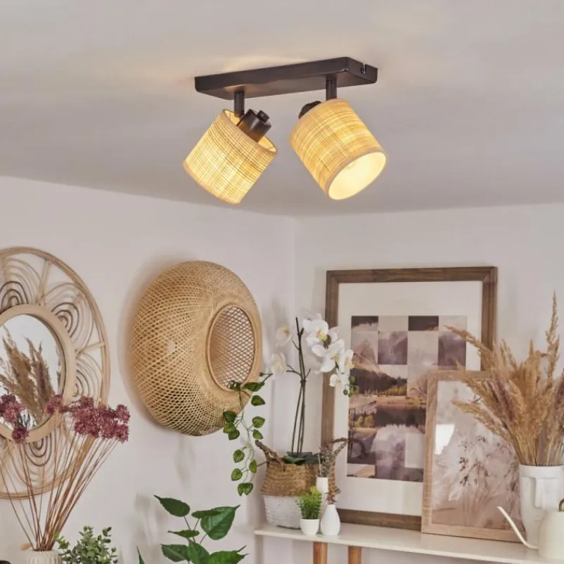 Luminaires Scandinaves-hofstein Plafonnier Chenevrey Noir, 2 lumières