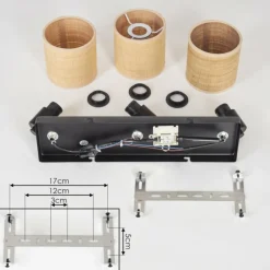 Luminaires Scandinaves-hofstein Plafonnier Chenevrey Noir, 3 lumières