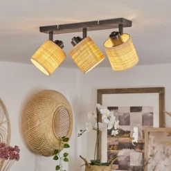 Luminaires Scandinaves-hofstein Plafonnier Chenevrey Noir, 3 lumières