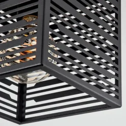 Lampes Industrielles-hofstein Plafonnier Cire Noir, 1 lumière