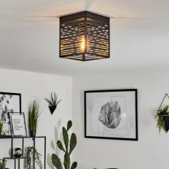 Lampes Industrielles-hofstein Plafonnier Cire Noir, 1 lumière