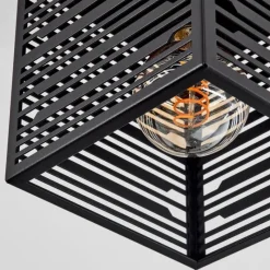 Lampes Industrielles-hofstein Plafonnier Cire Noir, 3 lumières