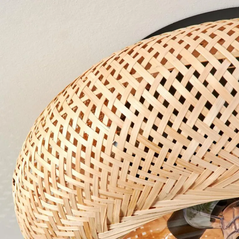 hofstein Plafonnier 50 cm Bauro Noir, 4 lumières, Télécommandes