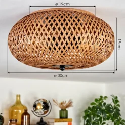 Luminaires Scandinaves-hofstein Plafonnier 30 cm Bauro Noir, 2 lumières