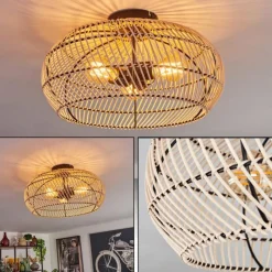 Luminaires Scandinaves-hofstein Plafonnier 40 cm Brandala Noir, 3 lumières