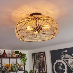 Luminaires Scandinaves-hofstein Plafonnier 40 cm Brandala Noir, 3 lumières