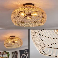 Luminaires Scandinaves-hofstein Plafonnier 50 cm Brandala Noir, 3 lumières