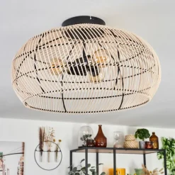 Luminaires Scandinaves-hofstein Plafonnier 50 cm Brandala Noir, 3 lumières