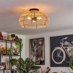 Luminaires Scandinaves-hofstein Plafonnier 50 cm Brandala Noir, 3 lumières