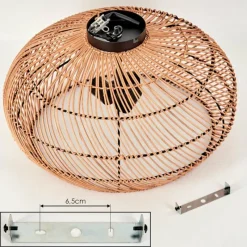 Luminaires Scandinaves-hofstein Plafonnier 50 cm Brandala Noir, 3 lumières