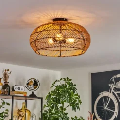 Luminaires Scandinaves-hofstein Plafonnier 50 cm Brandala Noir, 3 lumières