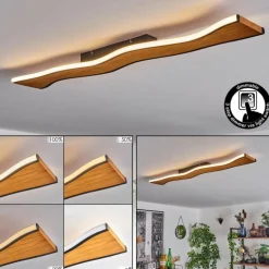 hofstein Plafonnier 98,5 cm Malling LED Écru, Noir, Blanc, 1 lumière