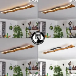 hofstein Plafonnier 98,5 cm Malling LED Écru, Noir, Blanc, 1 lumière