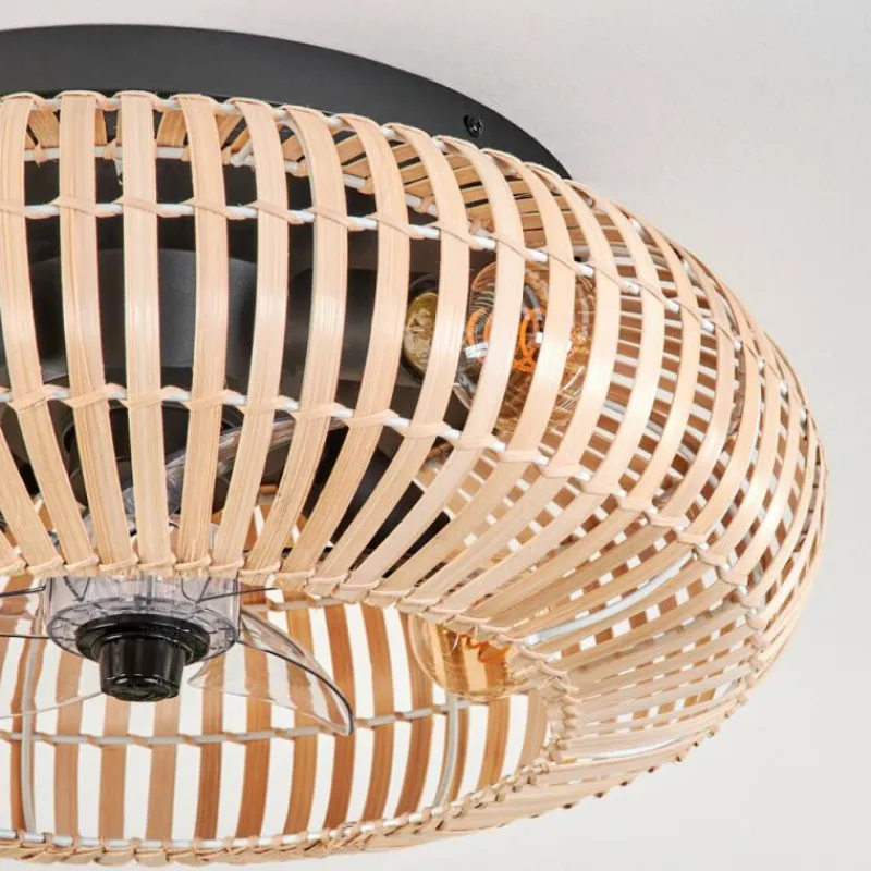 hofstein Plafonnier 50 cm Mulstrand Noir, 4 lumières, Télécommandes