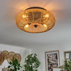 hofstein Plafonnier 50 cm Mulstrand Noir, 4 lumières