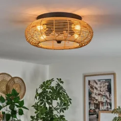 hofstein Plafonnier 50 cm Mulstrand Noir, 4 lumières