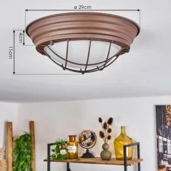 hofstein Plafonnier Coltauco Rouille, 1 lumière