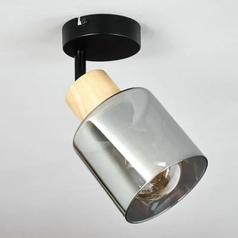 Luminaires Scandinaves-hofstein Plafonnier Covelas Écru, Noir, 1 lumière