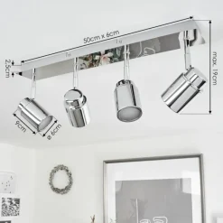 hofstein Plafonnier Douarnenez Chrome, 4 lumières