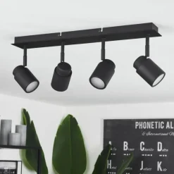 hofstein Plafonnier Douarnenez Noir, 4 lumières