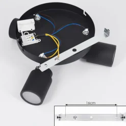 hofstein Plafonnier Douarnenez Noir, 3 lumières