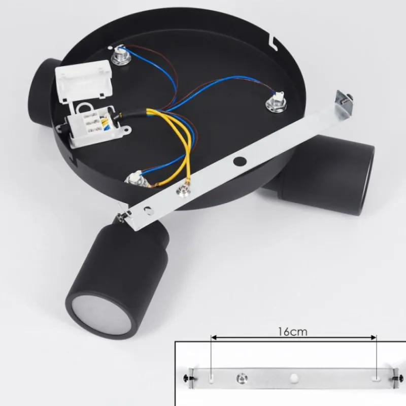 hofstein Plafonnier Douarnenez Noir, 3 lumières