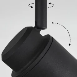 hofstein Plafonnier Douarnenez Noir, 3 lumières