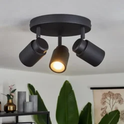 hofstein Plafonnier Douarnenez Noir, 3 lumières