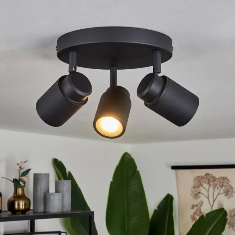 hofstein Plafonnier Douarnenez Noir, 3 lumières