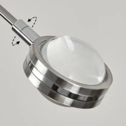 hofstein Plafonnier Fernandaires LED Nickel mat, 8 lumières