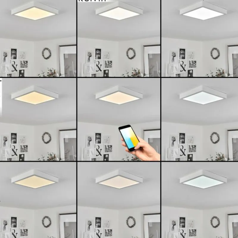 hofstein Plafonnier Finsrud LED Blanc, 1 lumière