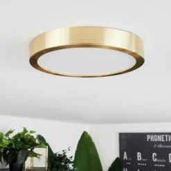 Lampes Art Déco-hofstein Plafonnier Finsrud LED Or, 1 lumière