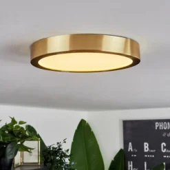 Lampes Art Déco-hofstein Plafonnier Finsrud LED Or, 1 lumière