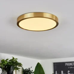 Lampes Dorées-hofstein Plafonnier Finsrud LED Or, 1 lumière