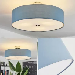 Lampes En Tissu-hofstein Plafonnier Foggia Chrome, 3 lumières