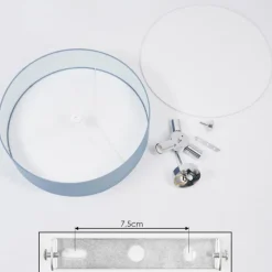 Lampes En Tissu-hofstein Plafonnier Foggia Chrome, 3 lumières