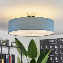 Lampes En Tissu-hofstein Plafonnier Foggia Chrome, 3 lumières