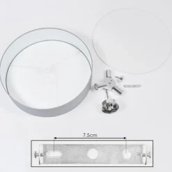 Lampes En Tissu-hofstein Plafonnier Foggia Chrome, 3 lumières