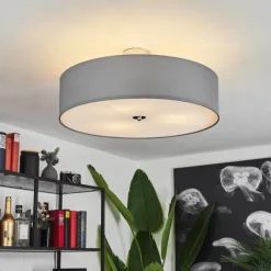 Lampes En Tissu-hofstein Plafonnier Foggia Chrome, 3 lumières